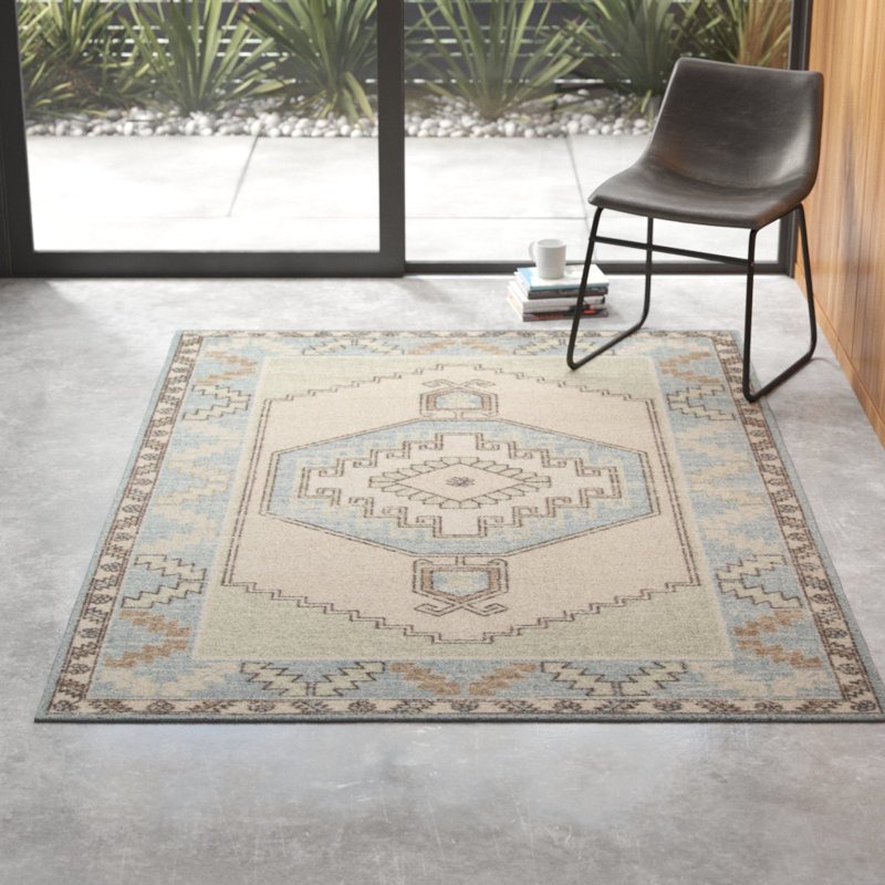 Finnley Light Blue/Beige Area Rug & Reviews AllModern